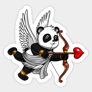 Panda Bear Cupid Sticker